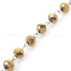 Handmade Electroplate Glass Beaded Chains&nbsp;AJEW-JB00466