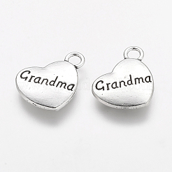 Tibetan Style Heart Alloy Pendants&nbsp;TIBEP-Q043-201-RS