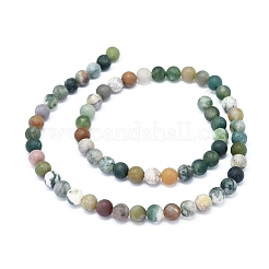 Natural Indian Agate Beads Strands&nbsp;G-D0005-24-6mm
