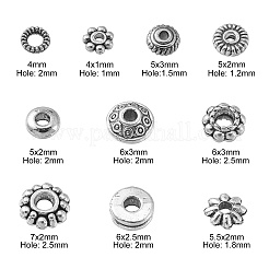 200Pcs 10 Styles Tibetan Style Alloy Spacer Beads&nbsp;ENAM-CJ0005-28
