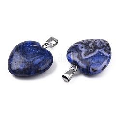 Natural Map Stone Pendants&nbsp;G-N0325-18A