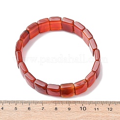 Dyed & Heated Natural Carnelian Faceted Beaded Stretch Bracelets for Women&nbsp;BJEW-K251-08C