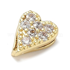 Brass Micro Pave Clear Cubic Zirconia Beads&nbsp;KK-I476-20G-02