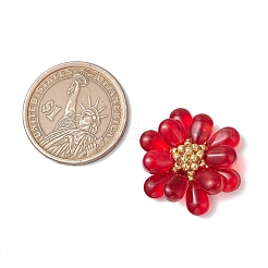 Teardrop Transparent Glass Pendants&nbsp;PALLOY-MZ00601-06