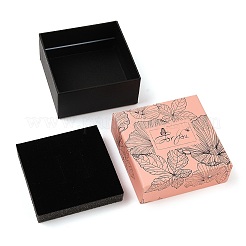 Flower Print Cardboard Paper Jewelry Storage Boxes&nbsp;LS-CON-P022-01B