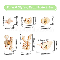 6 Style Zinc Alloy Twist Bag Lock Purse Catch Clasps&nbsp;FIND-PH0007-30