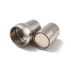 Tarnish Resistant 304 Stainless Steel Magnetic Clasps with Glue-in Ends&nbsp;STAS-K006-09C-5mm