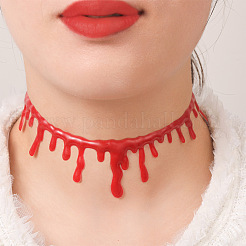 Halloween Horror Theme Resin Bloody Choker Necklaces&nbsp;FS-WGB7182-01