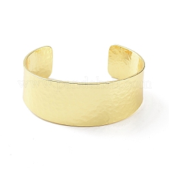 Rack Plating Brass Open Wide Cuff Bangles for Women&nbsp;LS-BJEW-D032-06G
