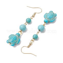 Synthetic Turquoise Dangle Earrings&nbsp;EJEW-JE05849-03