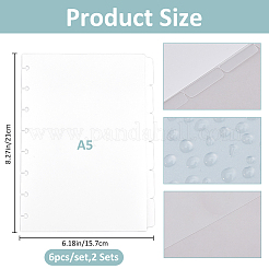 Plastic Index Tab Divider Sheets for Discbound Notebooks&nbsp;LS-AJEW-WH0270-719A-03