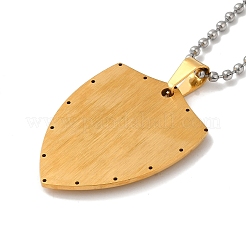 Cross Religion Tag 201 Stainless Steel Pendant Necklace with Iron Box Chains&nbsp;NJEW-D048-05GP