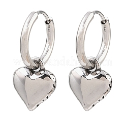 316 Surgical Stainless Heart Hoop Earrings&nbsp;EJEW-C160-17