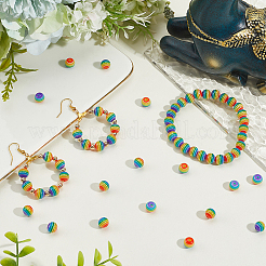 500Pcs Transparent Stripe Resin Beads&nbsp;RESI-PA0001-10