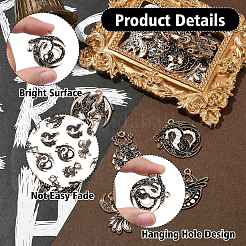 30Pcs 6 Styles Golden Plated Alloy Enamel Pendants&nbsp;ENAM-CJ0006-36