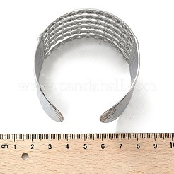 304 Stainless Steel Cuff Bangles for Women&nbsp;BJEW-Z096-06P