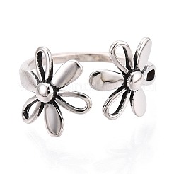 925 Sterling Silver Open Cuff Rings for Women&nbsp;STER-N016-135AS