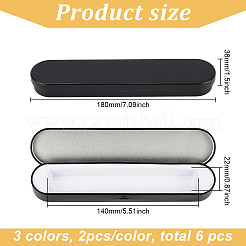 6Pcs 3 Colors Tinplate Tweezers Empty Box with Hinged Lid&nbsp;AJEW-BC0007-11