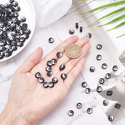 200Pcs Yin Yang Style Handmade Polymer Clay Beads&nbsp;DIY-SC0015-66A
