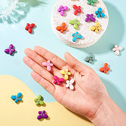 35Pcs Synthetic Turquoise Dyed Butterfly Charms&nbsp;PALLOY-TAC0120