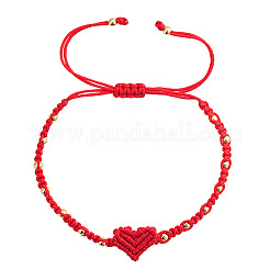 Braided Nylon Thread Heart Adjustable Bracelets&nbsp;ZR3363-1