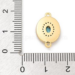 Brass Micro Pave Clear Cubic Zirconia & Shell Connector Charms&nbsp;KK-M303-03G-05