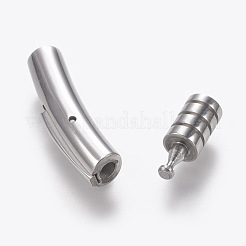 Tarnish Resistant 304 Stainless Steel Bayonet Clasps&nbsp;STAS-A035H-3P
