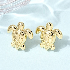 Turtle Brass Stud Earrings&nbsp;EJEW-D352-04G