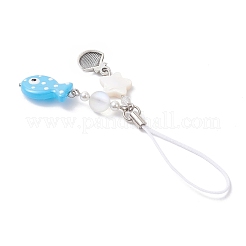 Alloy Lampwork Phone Mobile Straps&nbsp;HJEW-TA00397