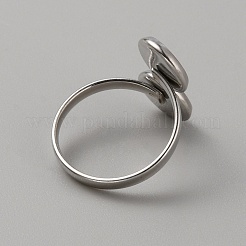 304 Stainless Steel Open Cuff Ring Components&nbsp;STAS-WH0027-57P