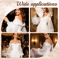 Polyester Detachable Mesh Puff Sleeves&nbsp;AJEW-WH0709-257A