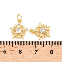 Brass Micro Pave Cubic Zirconia Pendants&nbsp;KK-C162-037C-G