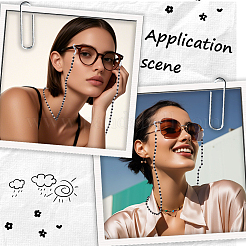 3Pcs 3 Colors Plastic Pearl & Glass Bead Strap for Eyeglasses&nbsp;AJEW-CY0002-18