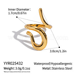 Adjustable 304 Stainless Steel Cuff Rings for Women&nbsp;YX5340