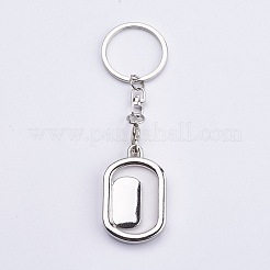 Mini Alloy Photo Frame Keychain&nbsp;KEYC-WH0004-03P