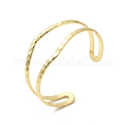 Rack Plating Brass Cuff Bangles&nbsp;BJEW-A137-04G