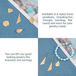 24Pcs 6 Style Brass Charms&nbsp;KK-FH0004-67