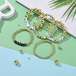 5 Sizes Plating Acrylic Beads&nbsp;PACR-LS0001-01G
