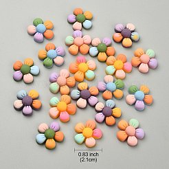 20Pcs 5 Colors Opaque Resin Cabochons&nbsp;OHAR-YW0001-02
