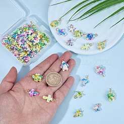 60Pcs 6 Styles Ocean Dyed Synthetic Turquoise Pendants&nbsp;FIND-BM0001-53