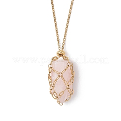 3Pcs 304 Stainless Steel Macrame Pouch Necklace Making for Gemstone Nuggets&nbsp;NJEW-JN05525