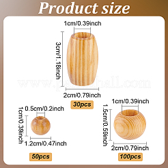 3 Styles Wood Beads&nbsp;WOOD-AN0001-02
