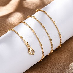 Long-Lasting Plated Brass Cable Chain Necklaces&nbsp;X-NJEW-K112-09G-NF