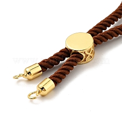 Half Finished Twisted Milan Rope Slider Bracelets&nbsp;FIND-G032-01G-18