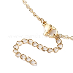2Pcs 2 Colors Stainless Steel & ABS Imitation Pearl Heart Cross Necklaces for Women&nbsp;NJEW-JN05201