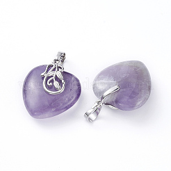 Natural Amethyst Pendants&nbsp;G-G807-C04