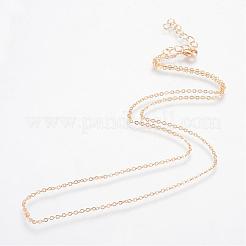 Iron Cable Chains Necklace Making&nbsp;MAK-R016-45cm-G