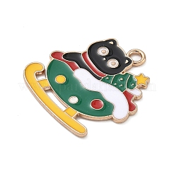 Christmas Alloy Enamel Pendants&nbsp;ENAM-I071-01KCG-03