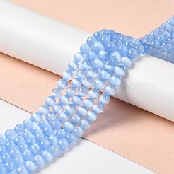 Natural Selenite Dyed Beads Strands&nbsp;G-P493-02E