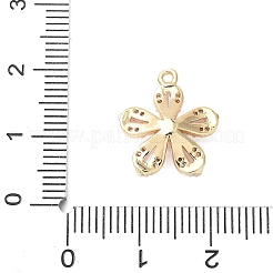 Brass Micro Pave Cubic Zirconia Pendants&nbsp;KK-D357-11G